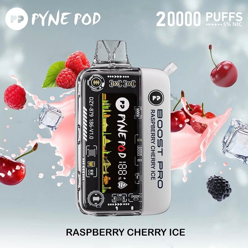 Raspberry Cherry Ice Pyne Pod Boost Pro 20k  Speedy's Temecula Smoke And  Vape Store