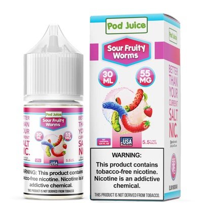 Sour Fruity Worms Pod Juice