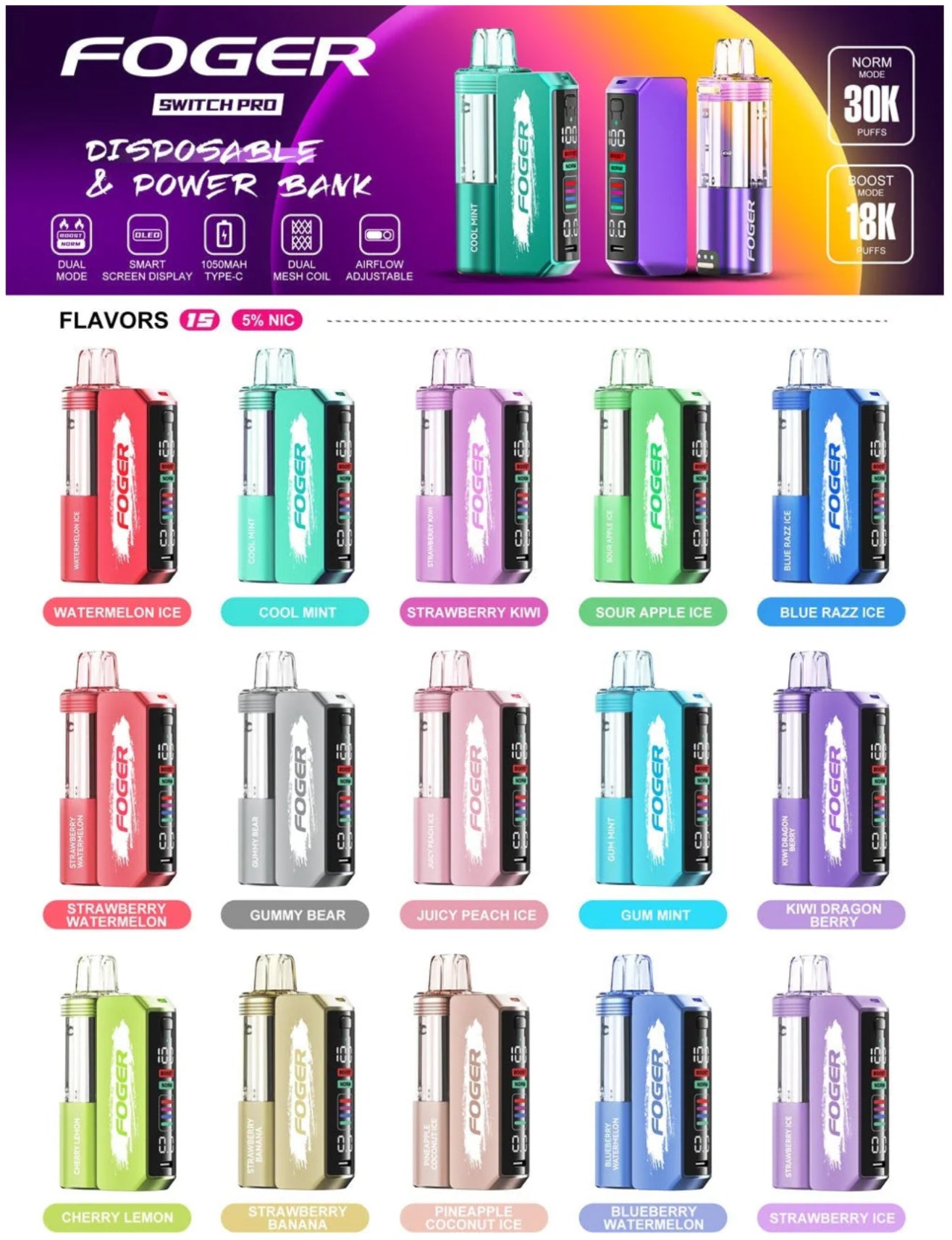 FOGER SWITCH PRO FLAVORS!